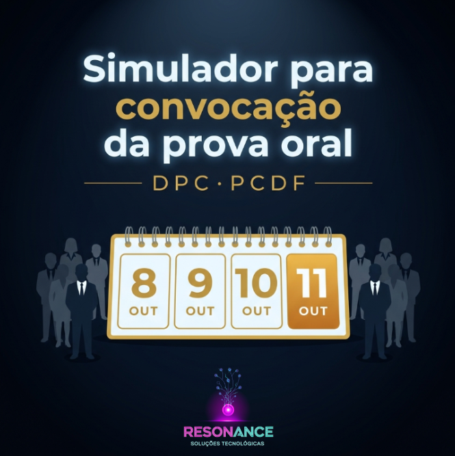 Calendário com os dias 8, 9, 10 e 11 de outubro e candidatos em traje social distribuídos entre eles