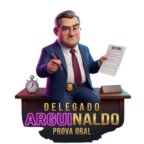 Delegado ARGUInaldo, mascote da ferramenta de treino para a prova oral